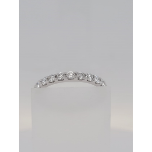 Bild von Memoire Ring, 18 kt Weißgold, Weite 55, 13 Brillanten ges. 0,75 ct TW/si