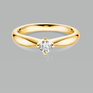 Bild von Solitärring 750/- Gelbgold 4er-Krappe, Weite 53, 1 Brill. 0,25ct TW/si Verlobungsring