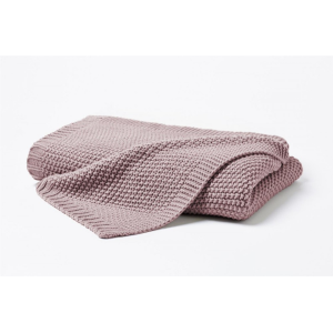 Bild von Hahn Primera Strickdecke Kuscheldecke Perlmuster 130x170 Mauve Rose 545001-472