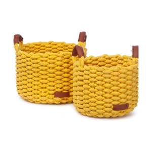 Bild von KidsDepot Korbo Set Aufbewahrungskörbe M Ockergelb
