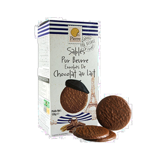 Bild von Pierre Biscuiterie Butter Cookies Milk Chocolate135g