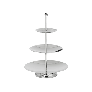 Bild von EDZARD Etagere Sumatra 2483, rund, 3 Etagen, edel versilbert, anlaufgeschützt, Höhe 38 cm