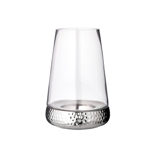 Bild von EDZARD Windlicht Kerzenglas Bora7057, Hammerschlag Optik, Glas und Keramik, Höhe 34 cm