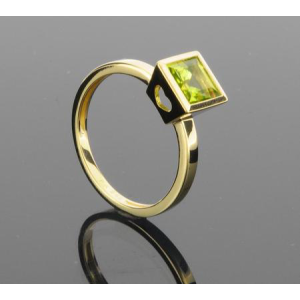 Bild von Farbsteinring Peridot 585/- Gelbgold Weite 54