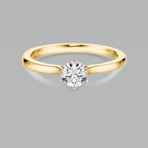 Bild von Solitärring 750/- Gelbgold, Weite 54, 1 Brill. 0,40 ct TW/if Verlobungsring GIA 2377177727